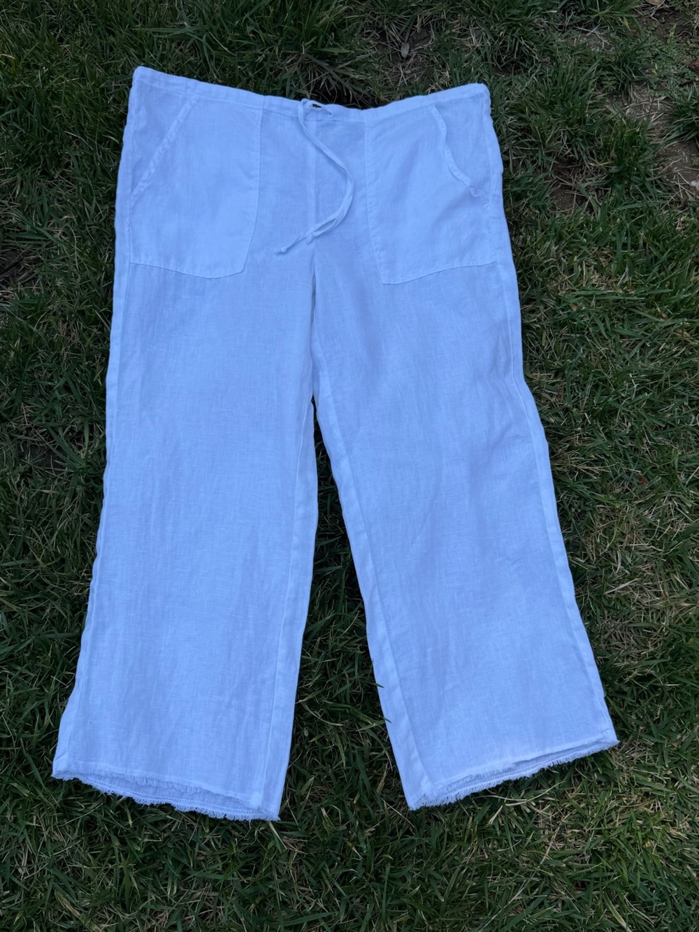 River + Sky cropped wide-leg drawstring pants - Size S